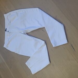 Eileen Fisher Jeans Women's sz 12 White Mid Rise Cropped Jeans
